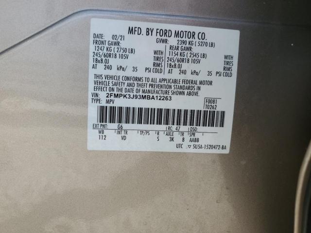 Photo 13 VIN: 2FMPK3J93MBA12263 - FORD EDGE SEL 