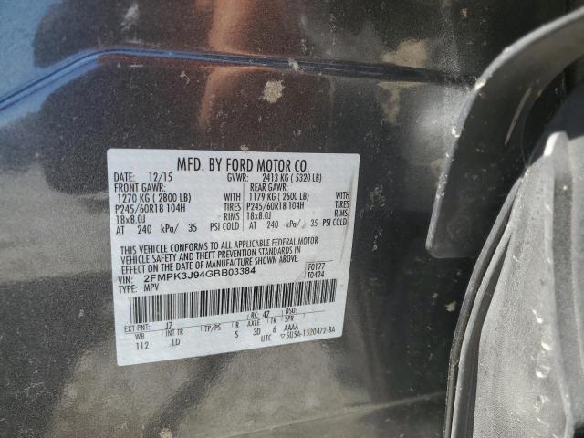 Photo 11 VIN: 2FMPK3J94GBB03384 - FORD EDGE SEL 