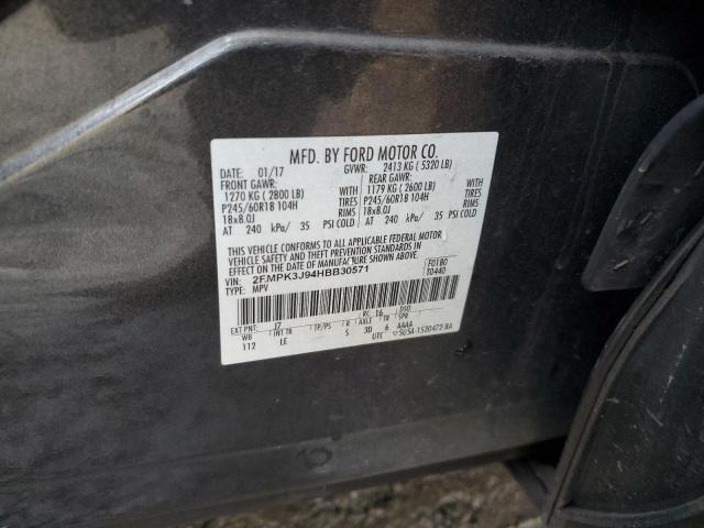 Photo 12 VIN: 2FMPK3J94HBB30571 - FORD EDGE SEL 