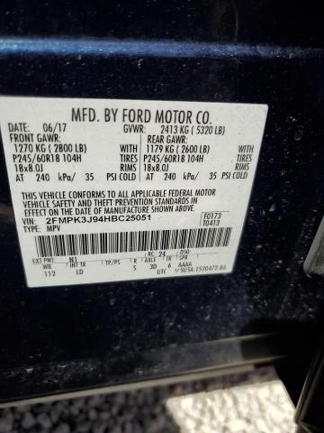 Photo 9 VIN: 2FMPK3J94HBC25051 - FORD EDGE SEL 