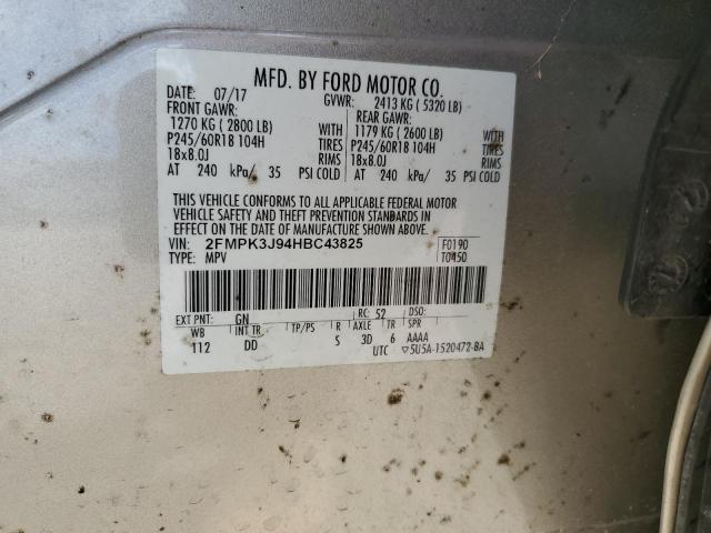 Photo 12 VIN: 2FMPK3J94HBC43825 - FORD EDGE SEL 