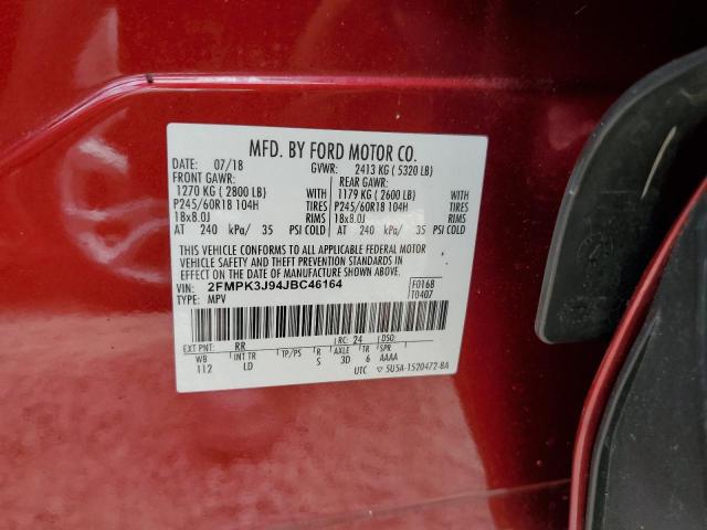 Photo 9 VIN: 2FMPK3J94JBC46164 - FORD EDGE SEL 