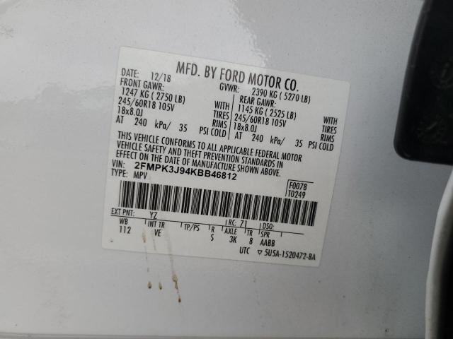 Photo 12 VIN: 2FMPK3J94KBB46812 - FORD EDGE SEL 