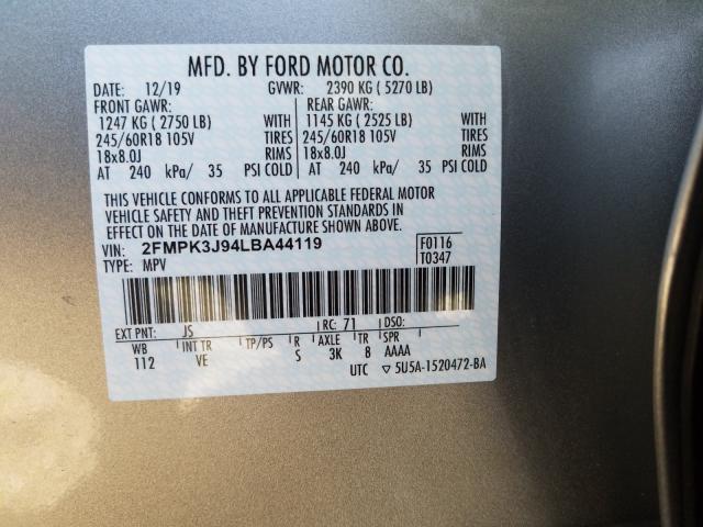 Photo 9 VIN: 2FMPK3J94LBA44119 - FORD EDGE SEL 