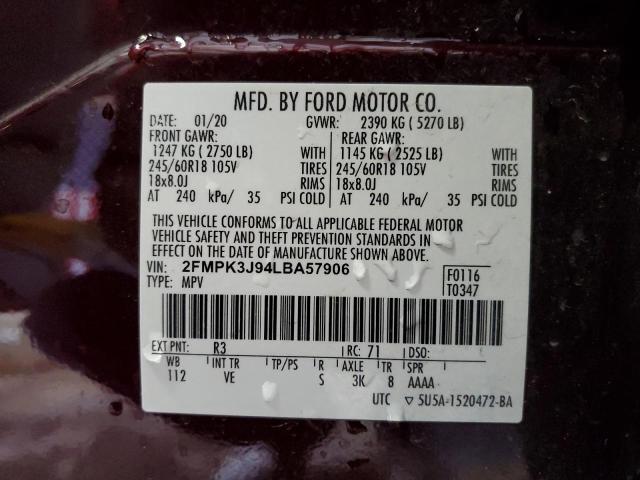 Photo 13 VIN: 2FMPK3J94LBA57906 - FORD EDGE 