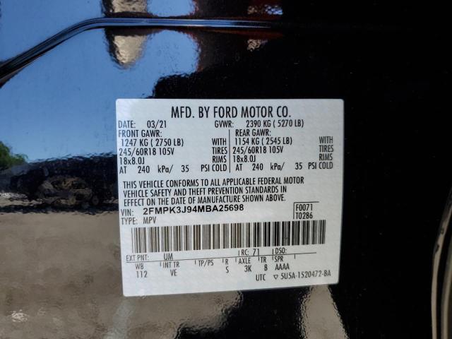 Photo 9 VIN: 2FMPK3J94MBA25698 - FORD EDGE SEL 