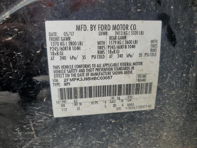 Photo 12 VIN: 2FMPK3J95HBC03057 - FORD EDGE SEL 