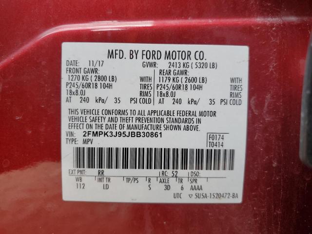 Photo 12 VIN: 2FMPK3J95JBB30861 - FORD EDGE 