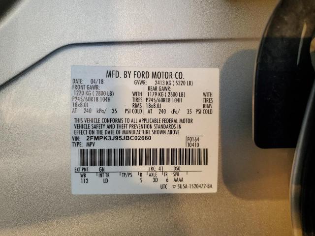 Photo 12 VIN: 2FMPK3J95JBC02660 - FORD EDGE 