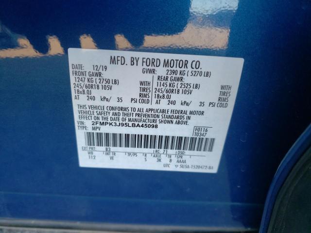 Photo 9 VIN: 2FMPK3J95LBA45098 - FORD EDGE SEL 