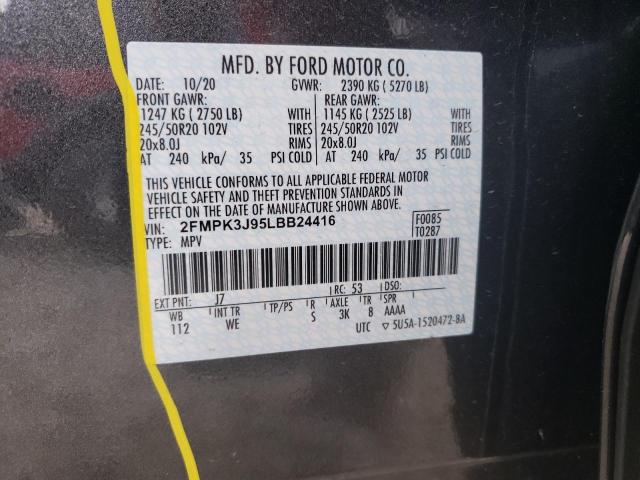 Photo 13 VIN: 2FMPK3J95LBB24416 - FORD EDGE SEL 