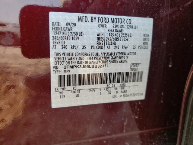 Photo 9 VIN: 2FMPK3J95LBB32371 - FORD EDGE SEL 