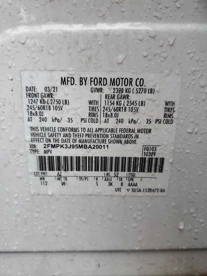 Photo 12 VIN: 2FMPK3J95MBA20011 - FORD EDGE 