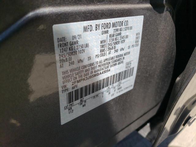 Photo 9 VIN: 2FMPK3J95MBA45054 - FORD EDGE SEL 