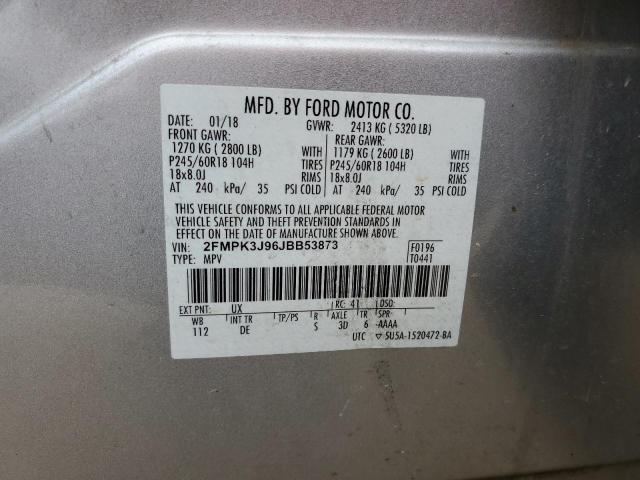 Photo 12 VIN: 2FMPK3J96JBB53873 - FORD EDGE SEL 