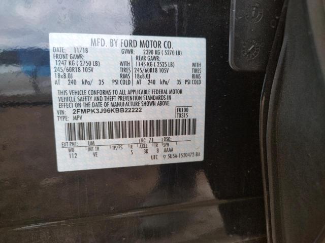 Photo 9 VIN: 2FMPK3J96KBB22222 - FORD EDGE SEL 