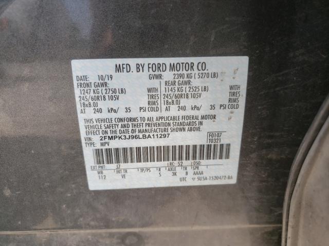 Photo 9 VIN: 2FMPK3J96LBA11297 - FORD EDGE SEL 