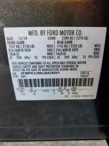 Photo 13 VIN: 2FMPK3J96LBA29041 - FORD EDGE SEL 