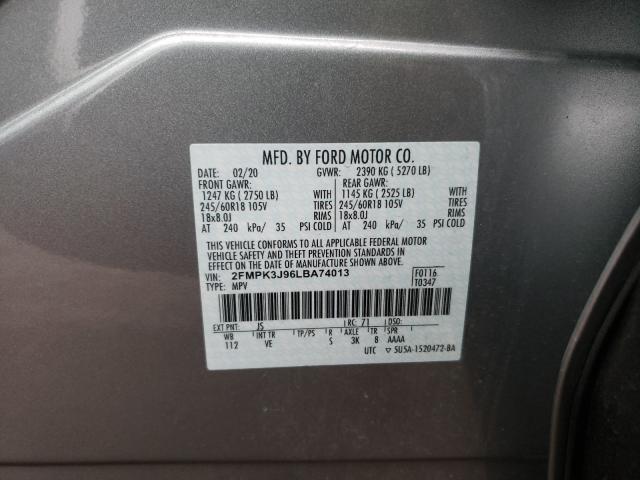 Photo 9 VIN: 2FMPK3J96LBA74013 - FORD EDGE SEL 