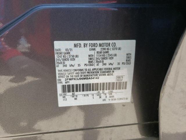 Photo 11 VIN: 2FMPK3J96MBA04142 - FORD EDGE SEL 