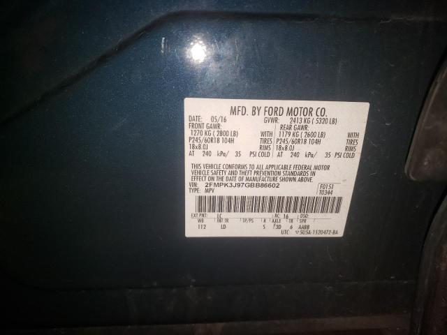 Photo 9 VIN: 2FMPK3J97GBB86602 - FORD EDGE SEL 