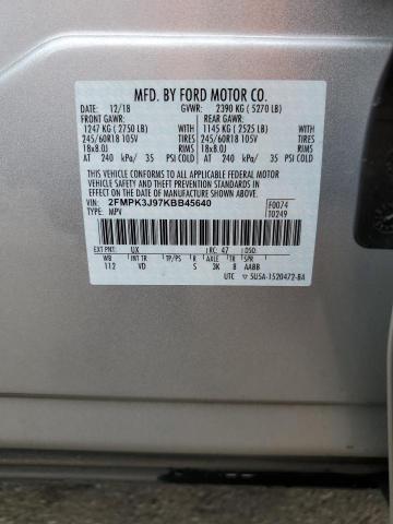 Photo 12 VIN: 2FMPK3J97KBB45640 - FORD EDGE SEL 