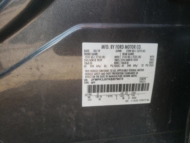 Photo 9 VIN: 2FMPK3J97KBB79075 - FORD EDGE SEL 