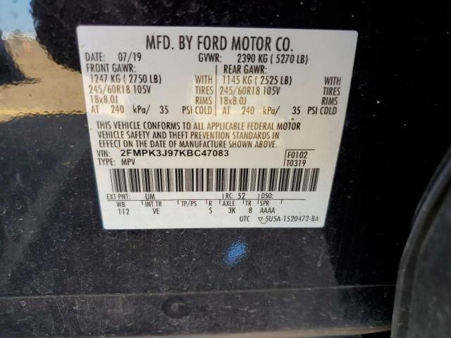 Photo 12 VIN: 2FMPK3J97KBC47083 - FORD EDGE SEL 