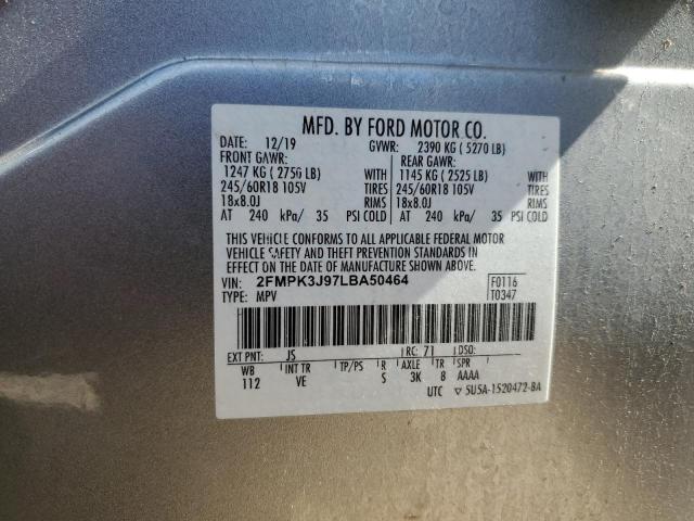 Photo 12 VIN: 2FMPK3J97LBA50464 - FORD EDGE SEL 