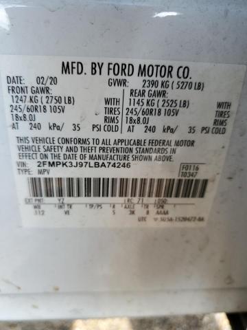 Photo 12 VIN: 2FMPK3J97LBA74246 - FORD EDGE SEL 