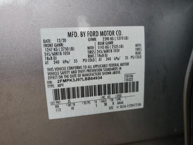 Photo 11 VIN: 2FMPK3J97LBB64934 - FORD EDGE SEL 