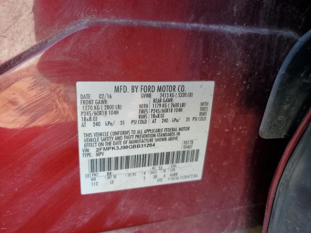 Photo 9 VIN: 2FMPK3J98GBB31284 - FORD EDGE SEL 