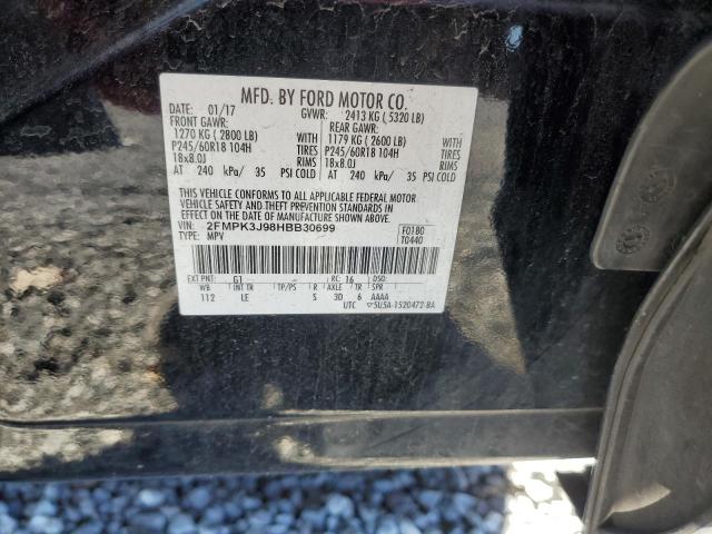 Photo 12 VIN: 2FMPK3J98HBB30699 - FORD EDGE SEL 