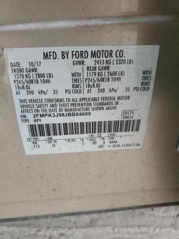 Photo 12 VIN: 2FMPK3J98JBB04609 - FORD EDGE SEL 