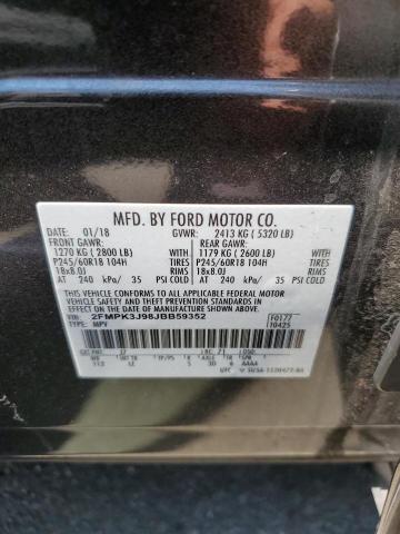 Photo 11 VIN: 2FMPK3J98JBB59352 - FORD EDGE SEL 