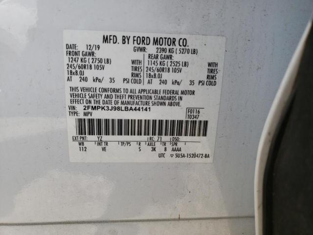 Photo 12 VIN: 2FMPK3J98LBA44141 - FORD EDGE SEL 