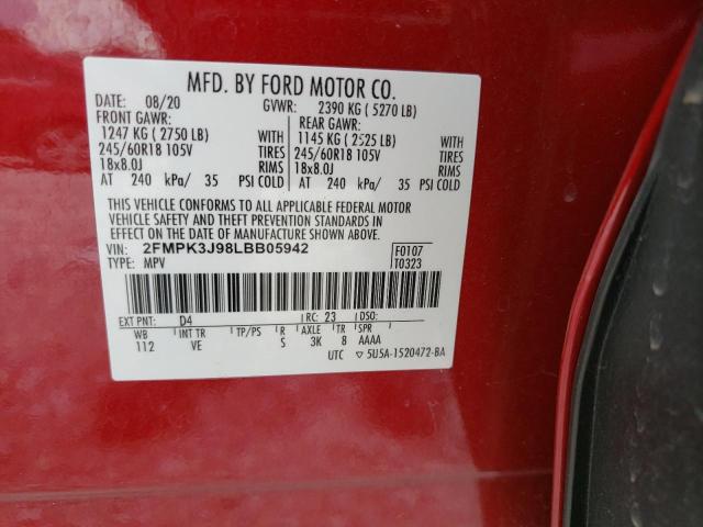 Photo 13 VIN: 2FMPK3J98LBB05942 - FORD EDGE SEL 