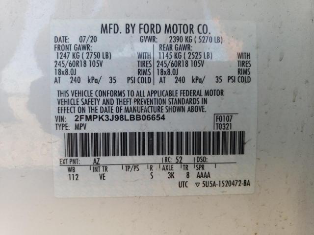 Photo 13 VIN: 2FMPK3J98LBB06654 - FORD EDGE SEL 