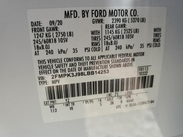 Photo 11 VIN: 2FMPK3J98LBB14253 - FORD EDGE 