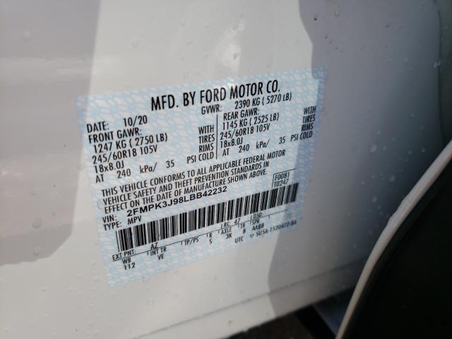 Photo 9 VIN: 2FMPK3J98LBB42232 - FORD EDGE SEL 