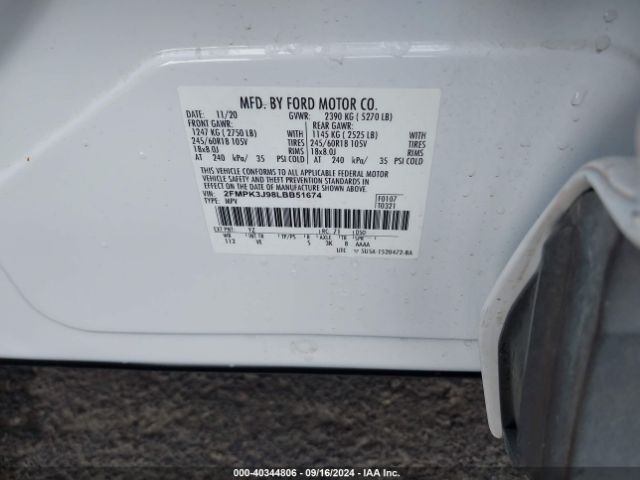 Photo 8 VIN: 2FMPK3J98LBB51674 - FORD EDGE 