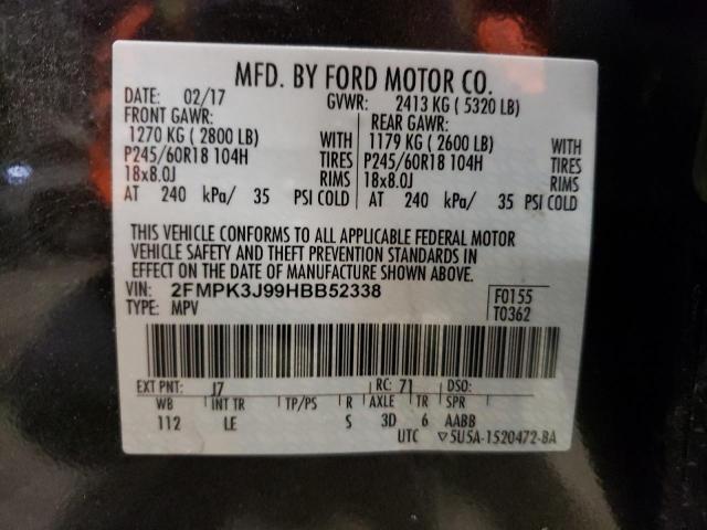 Photo 9 VIN: 2FMPK3J99HBB52338 - FORD EDGE 