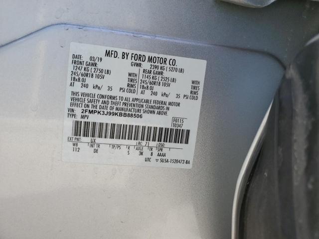 Photo 12 VIN: 2FMPK3J99KBB88506 - FORD EDGE SEL 