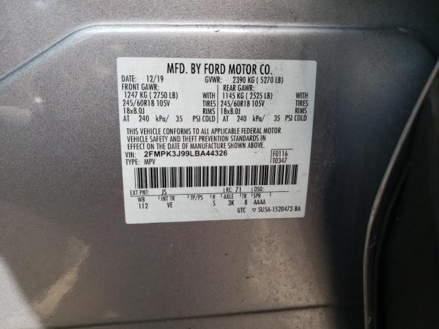 Photo 9 VIN: 2FMPK3J99LBA44326 - FORD EDGE SEL 