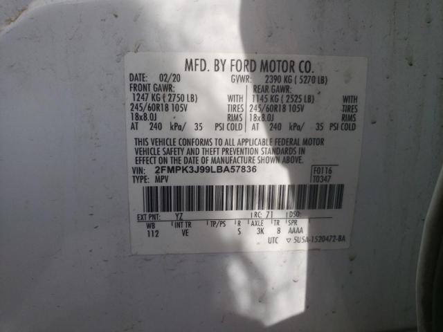 Photo 13 VIN: 2FMPK3J99LBA57836 - FORD EDGE SEL 