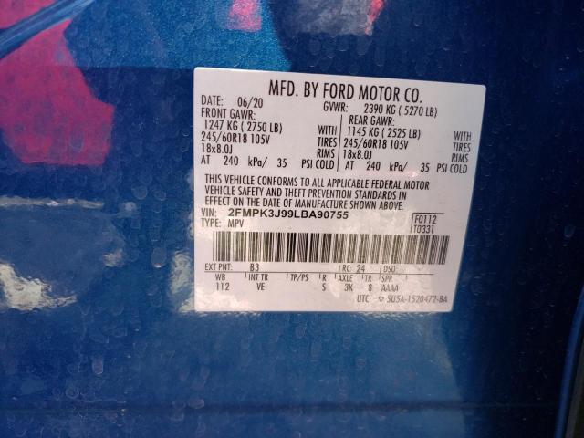 Photo 9 VIN: 2FMPK3J99LBA90755 - FORD EDGE SEL 