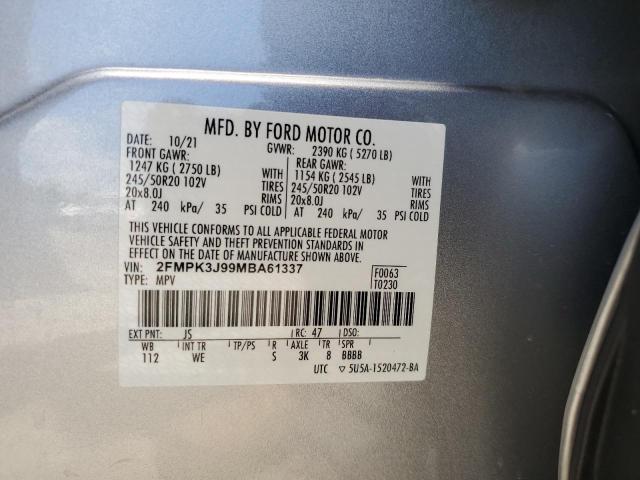 Photo 12 VIN: 2FMPK3J99MBA61337 - FORD EDGE SEL 