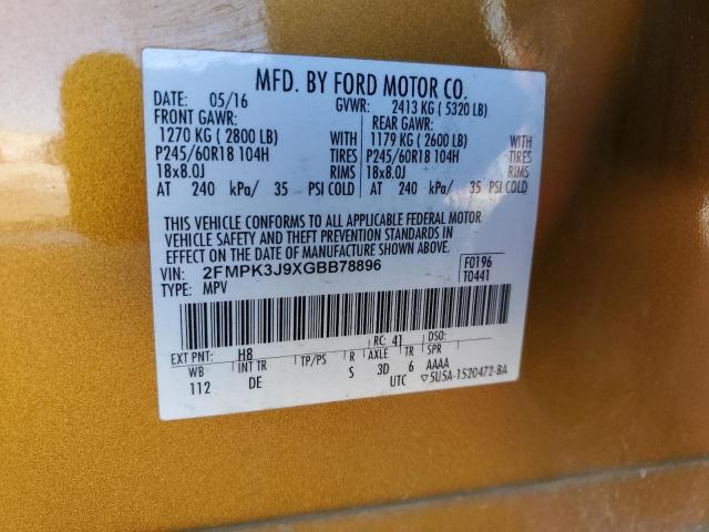 Photo 12 VIN: 2FMPK3J9XGBB78896 - FORD EDGE 