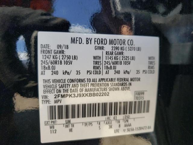 Photo 11 VIN: 2FMPK3J9XKBB02202 - FORD EDGE 