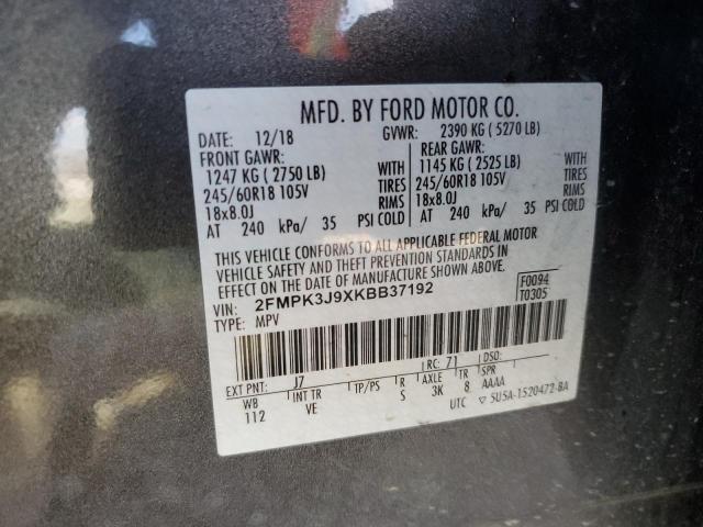 Photo 12 VIN: 2FMPK3J9XKBB37192 - FORD EDGE 